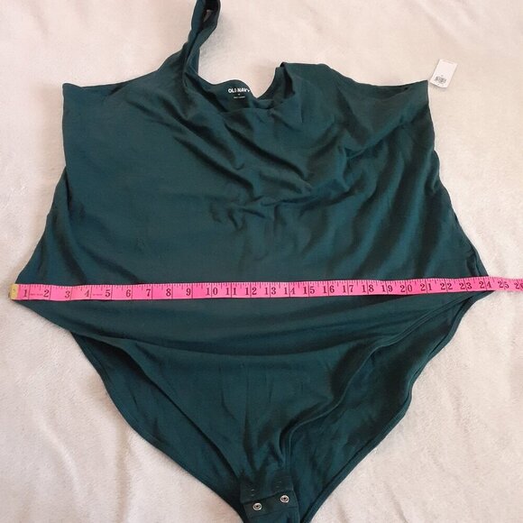 Old Navy NWT Women's Size 4X Dark Green Double-Layer Scoop-Neck Tank Bodysuit - Picture 8 of 11